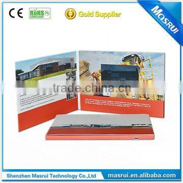 innovation product 4.3 inch LCD greeting card video in print invitation cards models
