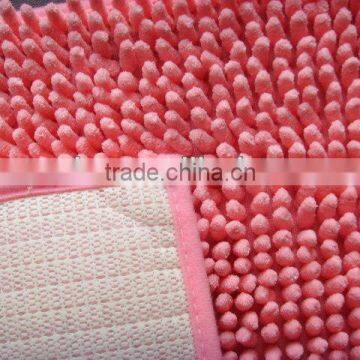 microfiber tufting chenille carpet PVC back