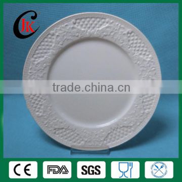 Wholesale customized dinner plate/cheap bulk porcelain dinner plate for party