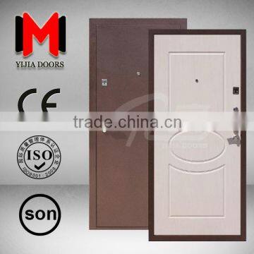 YIJIA Russia white steel mdf wooden door,YJRH58