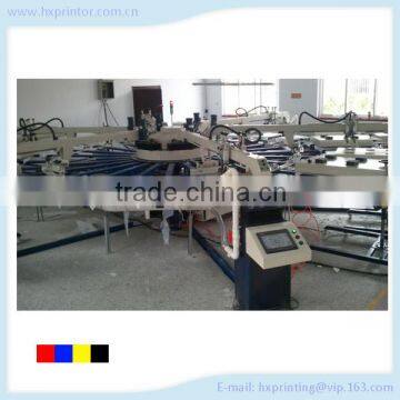 6 color auto t-shirt screen printing machine