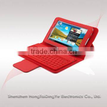 PU leather case silicone bluetooth keyboard for ipadmini