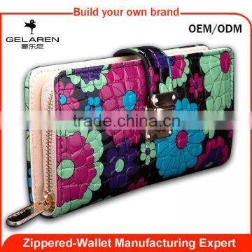 Van Gogh Classical Flower Pattern PU Leather Buckle Style Ladies Party Purse