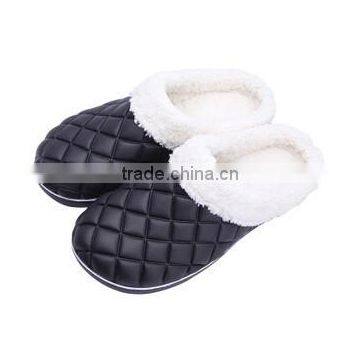 2015 new casual indoor warm plush winter men fur lined clogs