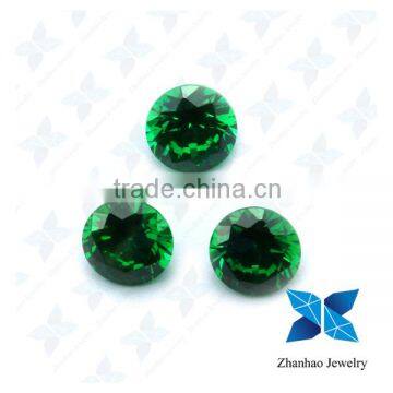 Round brilliant cut synthetic colored spinel stones