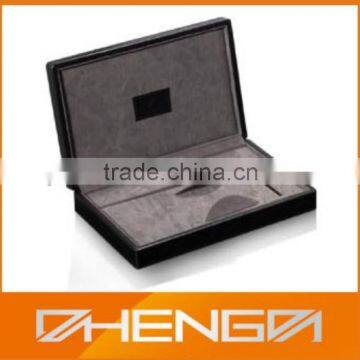 High quality factory customized made black leather decorative gift boxes wholesale (ZDS-JS1446)