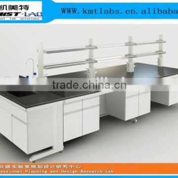 Acid/Alkali Proof Metal Physics Lab Furniture With Height Adjustable Reagent Shelf & Drawers