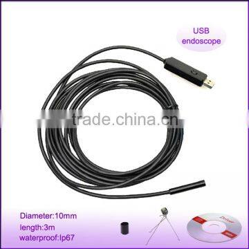 protable usb borescope camera dia 10mm length 3m good quatlity endoscope tian song