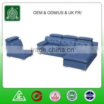 C2220 Bule Color Real Leather Nice Modern Leisure Furniture Sofa for Sale