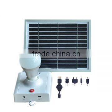 portable solar home light with 4400mAh lithium battery mini solar home lighting system 3w led solar light sun-charged