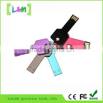Colorful key usb flash drive 2gb,promotion 8gb car key shape waterproof metal keychain usb flash drive