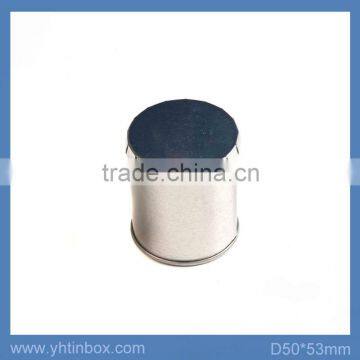 plain small round tin candy click clack box