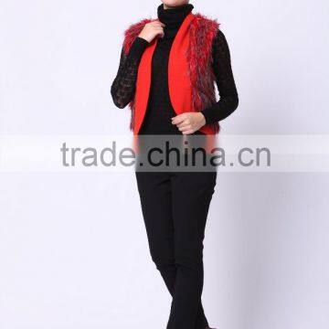 2016 PRETTY STEPS Winter Collections Fashion Fur Waistcoat Fabric Type Fashion Woman Formal Waistcoat photo-4