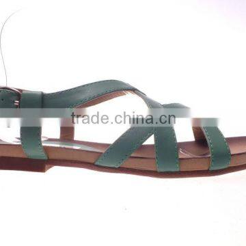 Fashion strap flat sandals wome shoe with big size