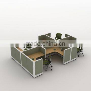 modular office trading desk with fabric partition(T8-Series)