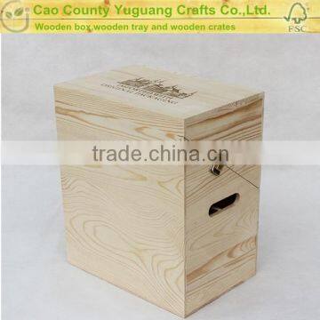 6 Bottle Wooden Wine Box Wood Wine Box With Logo