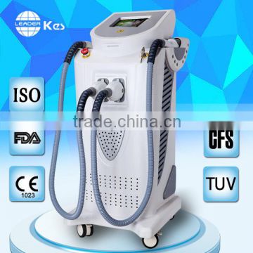 portable e-light ipl+rf with 2 handles oem laser beauty multifunction beauty facial machine