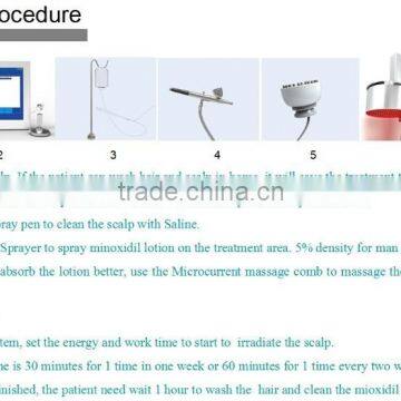 Bye Bye Hair Loss ! 650nm Red Cold Laser Hair Loss Treatment Machine Medical Sprayer,Microcurrent Message Comb,Oxygen Spray Pen photo-3