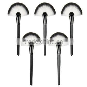 Black Handle Single Fan Powder Brush Make up Brush Wholesale photo-2