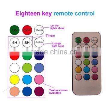 Christams Battery Multicolor Remote Control Led Luminara Candle Light for Home Decoration