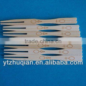 disposable small bamboo fruit fork spoon set
