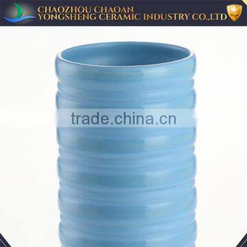 YSv0135-01 Blue Tall Ceramic Vase photo-2