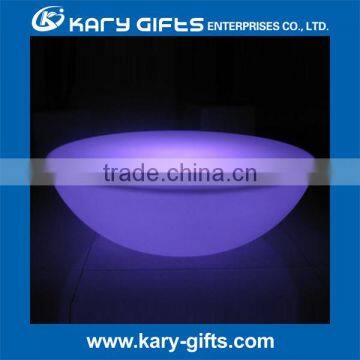 PE Ploythene Colorful Round Coffee Table Led Coffee Table LED Furniture photo-2