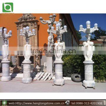 Garden Marble Lamp Figure Statue