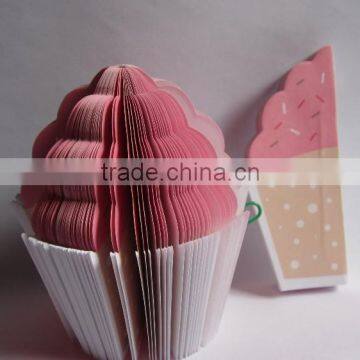High Quality Stocked Novelty Cup Cake Shape Note Pad photo-3