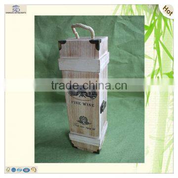 Customized Paulownia Wooden Display Single Bottle Wine Box photo-2