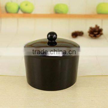 Factory Wholesale New Ideas Novelty Black Ceramic Casserole Stew Pot With Lid photo-2