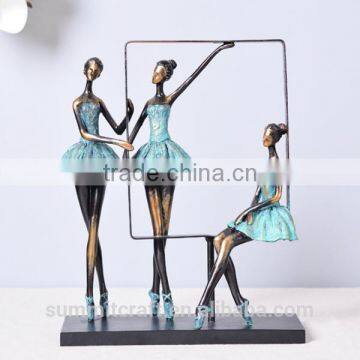 Home Decoration Items Resin Bronze Ballerina Sculpture photo-2