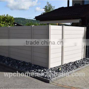 Horizontal Wood Fence Outdoor Garden WPC Fence Guardrail Wpc Handrails Wood Plastic Composite Fence photo-2