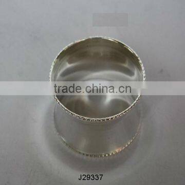 fluted border Brass Napkin Ring With silver plating