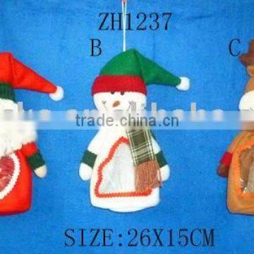 holiday items/ Christmas gift polyester candy container/ Christmas decoration