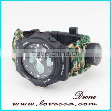2017 Camping Camo Parachute Watch Multi-functional Survival Waterproof Watch photo-3