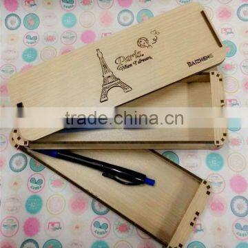 Wooden Lovely Writing Case,cute Student Pencil Case photo-2