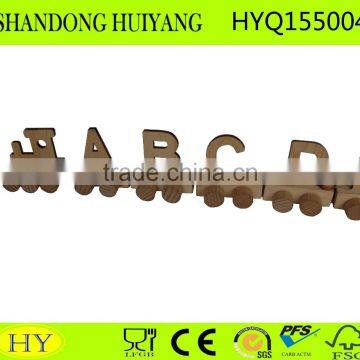 Fashion Best Quality Handmade Wooden Alphabet Train Letters photo-3