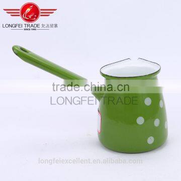 New Color White Point Decal Enamel Cookware Coffee Cup/milk Pot photo-3