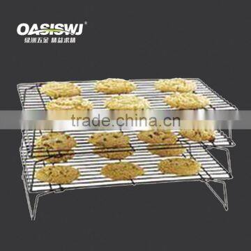 3 tiers metal bread cooling rack, black wire cooling rack