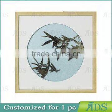 Framed Handmade Iron Slice Shadow Box Wall Decoration Bamboo Design photo-4