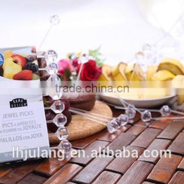 Wholesale useful plastic fruit fork/plastic jewelry fruit fork