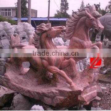 red marble running horse sculpture