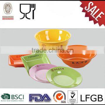 Chinese design melamine dinner plates dinner set for hotel