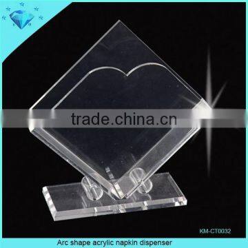 Arc shape acrylic napkin dispenser