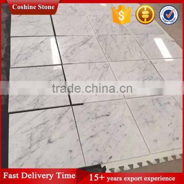 Delicate texture polished white grey carara marble tiles