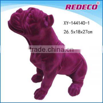 Resin flocked dog model