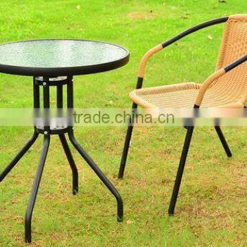 Rattan garden set Rattern Chair glass table