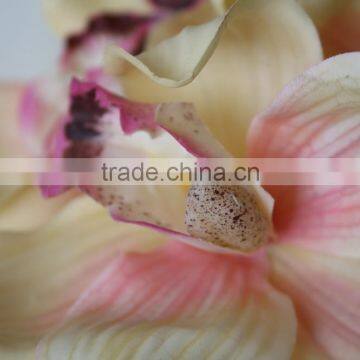 Real Touch Decorative Artificial Cymbidium Orchid Flower for Landscaping Decoration photo-6