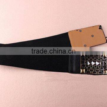 Wholesale Hollowed Pattern Alloy Buckle Elastic Women Lady Waist Belt photo-6